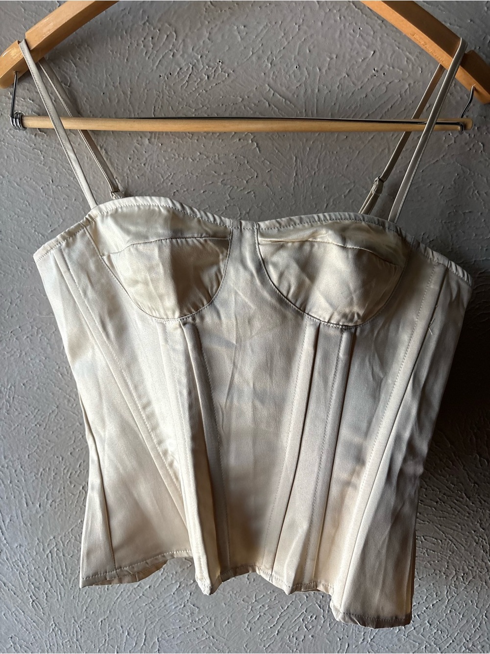 PrettyLittleThing Cream Bustier Top